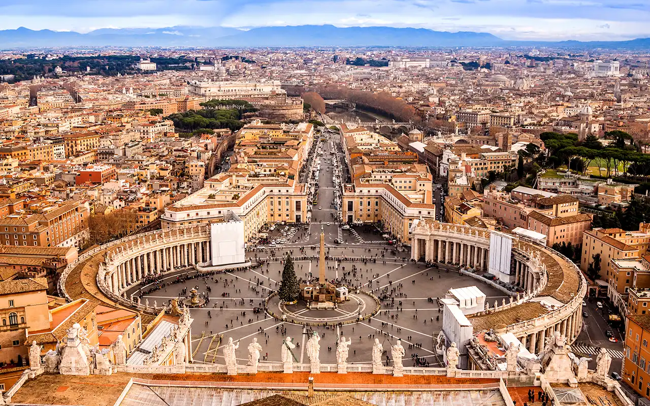 Stunning view of Saint Peter's Basilica in Vatican City