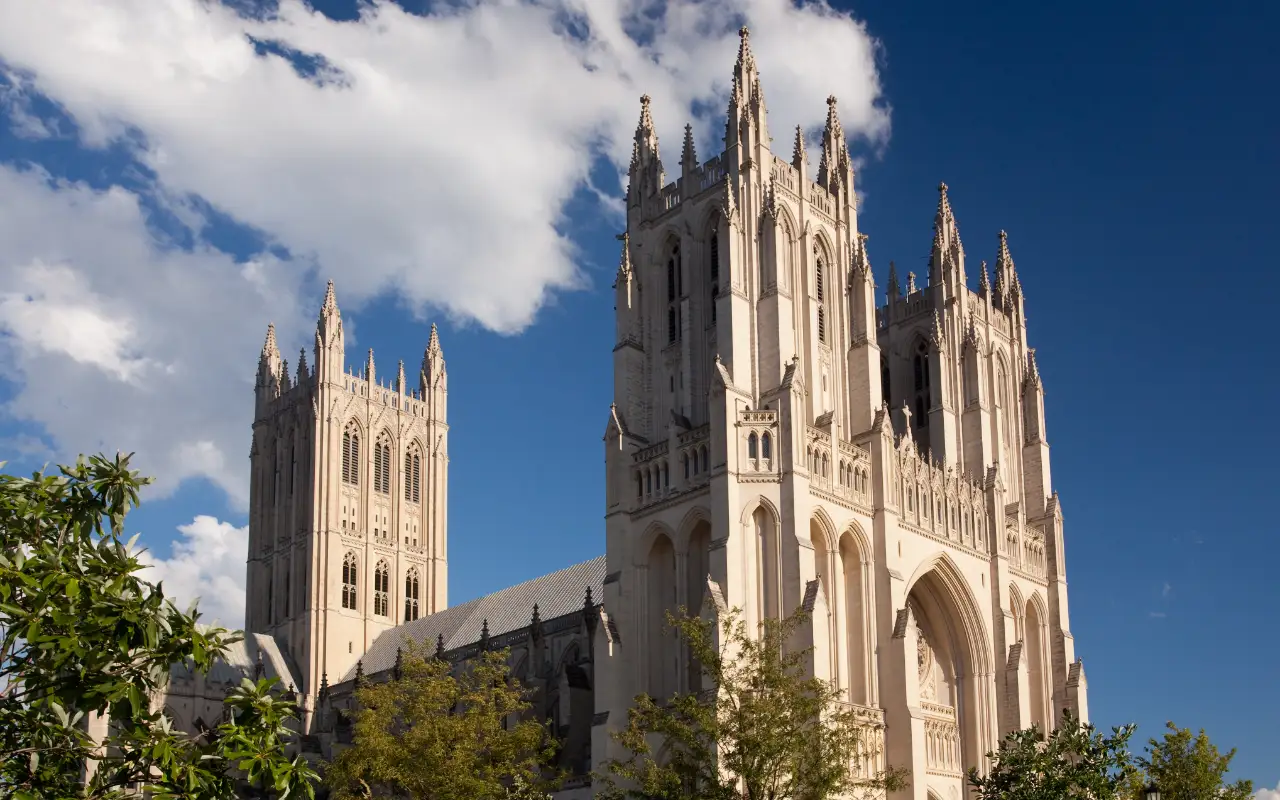 Stunning view of the iconic Washington National Cathedral
