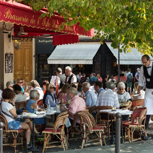 Charming Parisian Cafés on a Sunny Morning